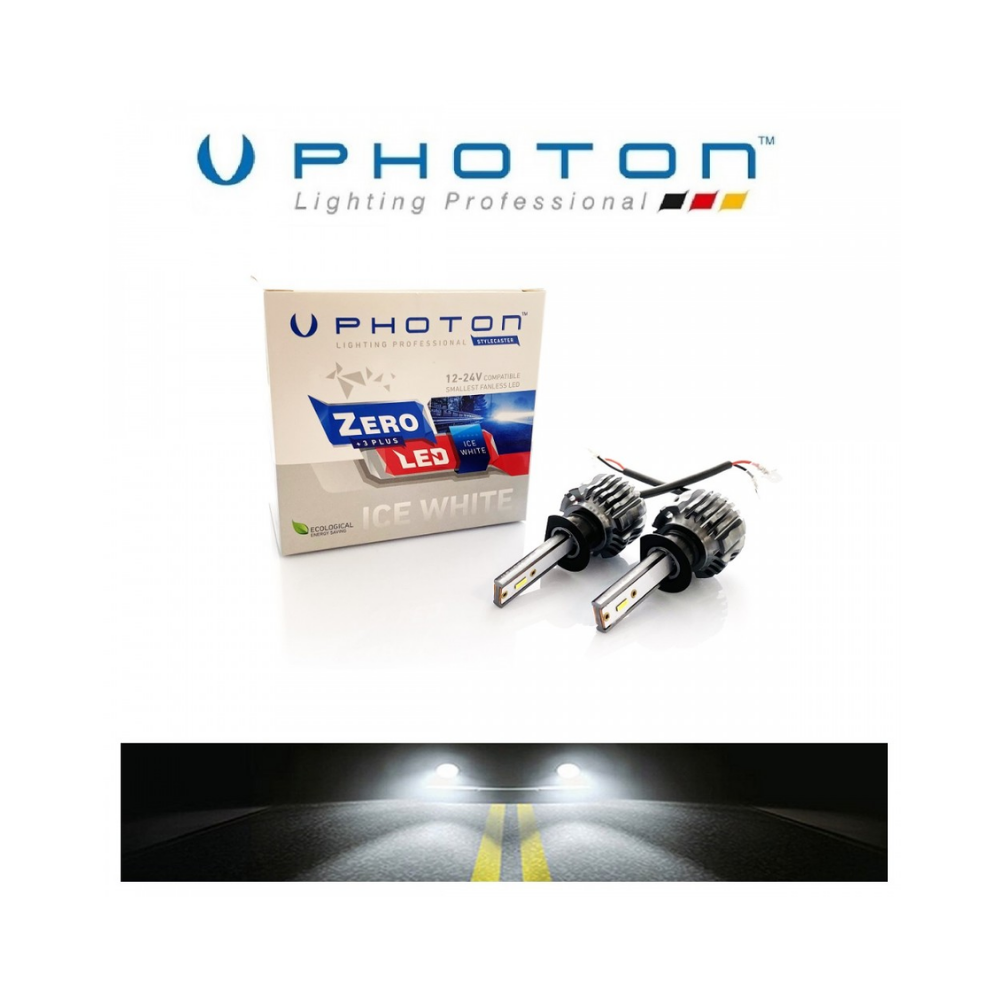 H1 Led Xenon Oto Ampul Photon Zero Fansız Beyaz