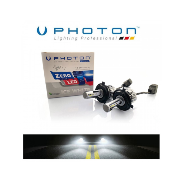 H4 Led Xenon Oto Ampul Photon Zero Fansız Beyaz